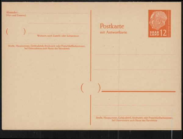 SAARLAND_1957_Ganzsache_P50_postfrisch_Bild1