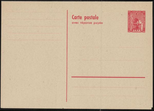 SAARLAND_1948_Ganzsache_P34I_postfrisch_Bild1