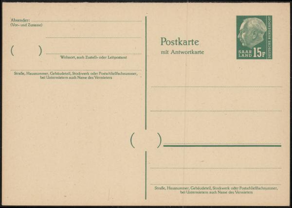 SAARLAND_1957_Ganzsache_P51_postfrisch_Bild1
